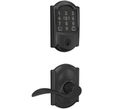 Schlage Encode Plus Camelot Electronic Keyless Entry Deadbolt Combo Pack with Accent Interior Lever and Decorative Camelot Trim