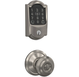 Schlage Encode Plus Camelot Electronic Keyless Entry Deadbolt Combo Pack with Georgian Interior Knob and Decorative Georgian Trim