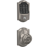 Schlage Encode Plus Camelot Electronic Keyless Entry Deadbolt Combo Pack with Georgian Interior Knob and Decorative Camelot Trim