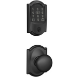 Schlage Encode Plus Camelot Electronic Keyless Entry Deadbolt Combo Pack with Plymouth Interior Knob and Decorative Camelot Trim