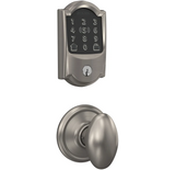 Schlage Encode Plus Camelot Electronic Keyless Entry Deadbolt Combo Pack with Siena Interior Knob and Decorative Georgian Trim