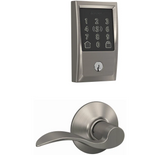 Schlage Encode Plus Century Electronic Keyless Entry Deadbolt Combo Pack with Accent Interior Lever and Decorative Plymouth Trim