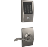 Schlage Encode Plus Century Electronic Keyless Entry Deadbolt Combo Pack with Accent Interior Lever and Decorative Century Trim