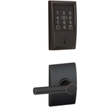 Schlage Encode Plus Century Electronic Keyless Entry Deadbolt Combo Pack with Broadway Interior Lever and Decorative Century Trim