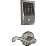 Schlage Encode Plus Century Electronic Keyless Entry Deadbolt Combo Pack with Flair Interior Lever and Decorative Georgian Trim