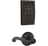 Schlage Encode Plus Century Electronic Keyless Entry Deadbolt Combo Pack with Flair Interior Lever and Decorative Georgian Trim