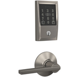 Schlage Encode Plus Century Electronic Keyless Entry Deadbolt Combo Pack with Latitude Interior Lever and Decorative Plymouth Trim