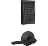 Schlage Encode Plus Century Electronic Keyless Entry Deadbolt Combo Pack with Latitude Interior Lever and Decorative Plymouth Trim