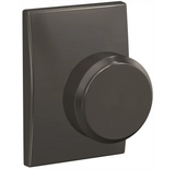 Schlage Residential FC21 - Bowery Knob Passage and Privacy Latch - Grade 2 Cylindrical with Century Rose