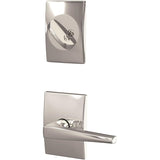 Schlage Residential FC59 - Custom Eller Lever Single Cylinder Sectional Interior Pack - Century Rose