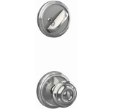 Schlage Custom Single Cylinder Keyed Entry Interior Only Pack with Georgian Lever and Indy Trim