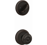Schlage Custom Single Cylinder Keyed Entry Interior Only Pack with Georgian Lever and Indy Trim