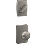 Schlage Custom Single Cylinder Keyed Entry Interior Only Pack with Plymouth Lever and Greene Trim
