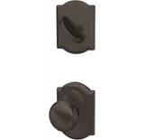Schlage Custom Plymouth Single Cylinder Sectional Interior Pack with Camelot Rose - Exterior Handleset Sold Separately