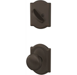 Schlage Custom Plymouth Single Cylinder Sectional Interior Pack with Camelot Rose - Exterior Handleset Sold Separately