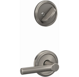Schlage Custom Interior Only Non-Turning One-Sided Dummy with Broadway Lever and Indy Trim