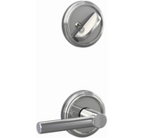 Schlage Custom Interior Only Non-Turning One-Sided Dummy with Broadway Lever and Indy Trim