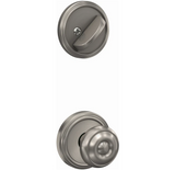 Schlage Custom Interior Only Non-Turning One-Sided Dummy with Georgian Lever and Indy Trim