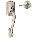 Schlage Camelot Lower Handle Set for Schlage Deadbolts with Accent Interior Lever and Decorative Camelot Rose