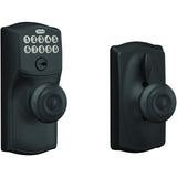 Schlage Camelot Keypad Entry with Flex-Lock Door Knob Set with Georgian Interior Knob