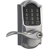 Schlage Residential FE789 - Encode WiFi Enabled Electronic Keypad Accent Door Lever with Camelot Trim