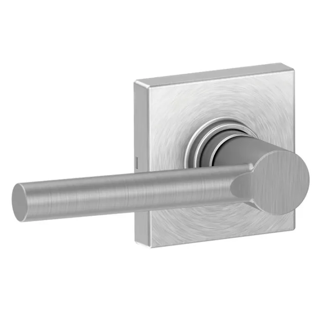 Schlage F10BRW619COL Broadway with Collins Passage Satin Nickel Finish