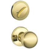 Schlage Residential JH59 - Single Cylinder Keyed Entry Interior Only Pack with Corona Knob
