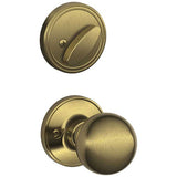 Schlage Residential JH59 - Single Cylinder Keyed Entry Interior Only Pack with Corona Knob