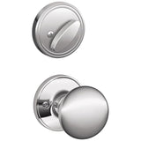 Schlage Residential JH59 - Single Cylinder Keyed Entry Interior Only Pack with Stratus Knob