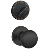 Schlage Residential JH59 - Single Cylinder Keyed Entry Interior Only Pack with Stratus Knob
