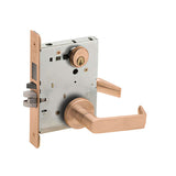 Schlage L9453P 06A Entrance Mortise Lock with Deadbolt, 06 Lever, A Rose