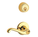 Schlage S200-Series Commercial Tubular Interconnected Classroom Lock Left Handed Flair Lever Set and Deadbolt with 6-Pin Cylinder