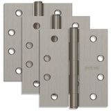 Schlage Residential Pack of Three 4" x 4" Square Corner Plain Bearing Mortise Hinges