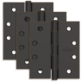 Schlage Residential Pack of Three 4" x 4" Square Corner Plain Bearing Mortise Hinges