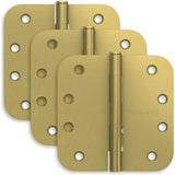 Schlage Residential Pack of Three 4" x 4" 5/8" Radius Corner Plain Bearing Mortise Hinges