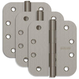 Schlage Residential Pack of Three 4" x 4" 5/8" Radius Corner Plain Bearing Mortise Hinges