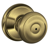 Schlage Residential F40 - Privacy Lock - Georgian Knob, 16080 Latch and 10027 Strike - Alden Rose