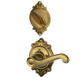 Schlage Flair Left Handed One-Sided Dummy Interior Pack with Brookshire Trim - Exterior Handleset Sold Separately