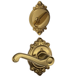Schlage Flair Right Handed Single Cylinder Interior Pack with Decorative Brookshire Trim - Exterior Handleset Sold Separately