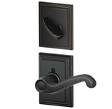 Schlage Flair Left Handed One-Sided Dummy Interior Pack with Addison Trim - Exterior Handleset Sold Separately