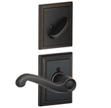 Schlage Flair Right Handed Single Cylinder Interior Pack with Decorative Addison Trim - Exterior Handleset Sold Separately