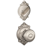 Schlage Georgian Single Cylinder Interior Pack with Decorative Brookshire Trim - Exterior Handleset Sold Separately