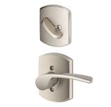 Schlage Merano Left Handed One-Sided Dummy Interior Pack with Greenwich Trim - Exterior Handleset Sold Separately