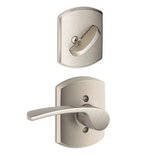 Schlage Merano Right Handed One-Sided Dummy Interior Pack with Greenwich Trim - Exterior Handleset Sold Separately
