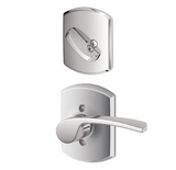 Schlage Merano Left Handed Single Cylinder Interior Pack with Decorative Greenwich Trim - Exterior Handleset Sold Separately