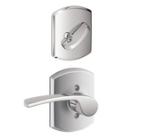 Schlage Merano Right Handed One-Sided Dummy Interior Pack with Greenwich Trim - Exterior Handleset Sold Separately