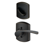 Schlage Merano Left Handed Single Cylinder Interior Pack with Decorative Greenwich Trim - Exterior Handleset Sold Separately