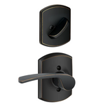 Schlage Merano Right Handed One-Sided Dummy Interior Pack with Greenwich Trim - Exterior Handleset Sold Separately