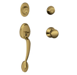 Schlage Plymouth Double Cylinder Handleset with Plymouth Interior Knob from the F-Series