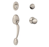 Schlage Plymouth Double Cylinder Handleset with Plymouth Interior Knob from the F-Series